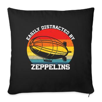 Zeppelin - Sofakissen mit Füllung 45 x 45 cm - Schwarz - Vorne