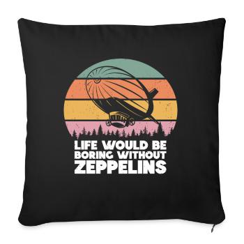Zeppelin - Sofakissen mit Füllung 45 x 45 cm - Schwarz - Vorne