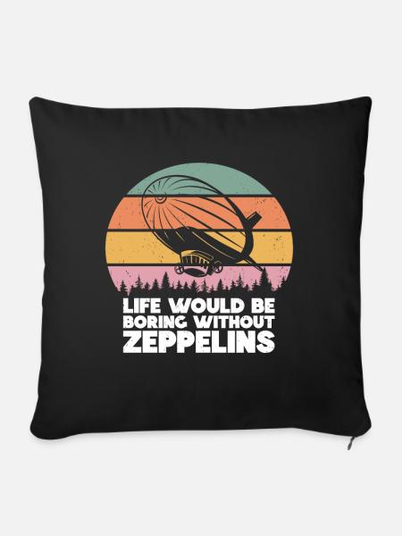 Zeppelin - Sofakissen mit Füllung 45 x 45 cm - Schwarz