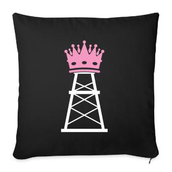 Oilfield - Sofa pillow with filling 45cm x 45cm - black - Front