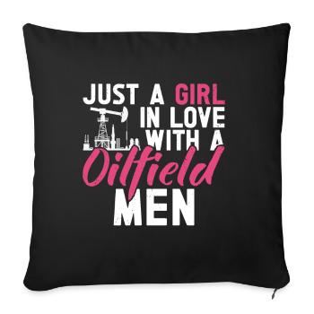 Oilfield - Sofa pillow with filling 45cm x 45cm - black - Front