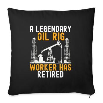 Oilfield - Sofa pillow with filling 45cm x 45cm - black - Front