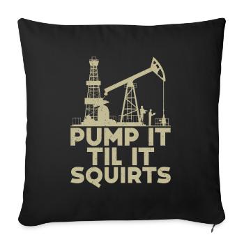 Oilfield - Sofa pillow with filling 45cm x 45cm - black - Front