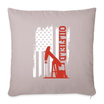 Champ pétrolifère - Coussin et housse de 45 x 45 cm - taupe clair - Devant