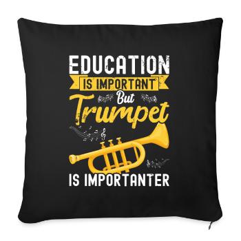 Trumpet - Sofa pillow with filling 45cm x 45cm - black - Front