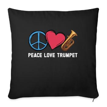 Trumpet - Sofa pillow with filling 45cm x 45cm - black - Front