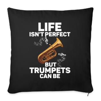 Trumpet - Sofa pillow with filling 45cm x 45cm - black - Front