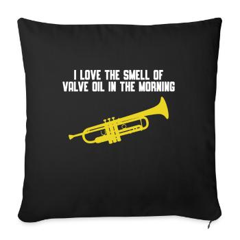 Trumpet - Sofa pillow with filling 45cm x 45cm - black - Front
