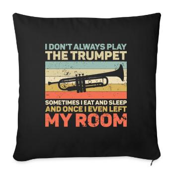Trumpet - Sofa pillow with filling 45cm x 45cm - black - Front