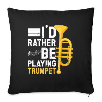 Trumpet - Sofa pillow with filling 45cm x 45cm - black - Front