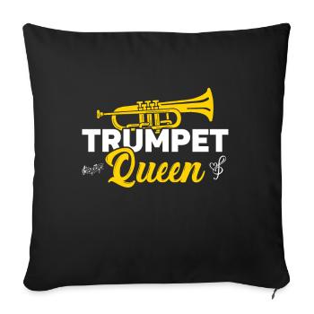 Trumpet - Sofa pillow with filling 45cm x 45cm - black - Front