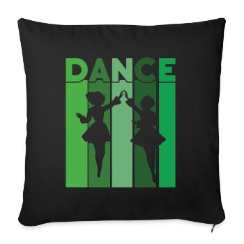 Irish Dance - Sofa pillow with filling 45cm x 45cm - black - Front