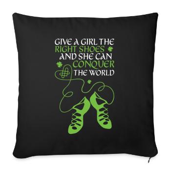 Irish Dance - Sofa pillow with filling 45cm x 45cm - black - Front