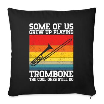 Trombone - Sofa pillow with filling 45cm x 45cm - black - Front
