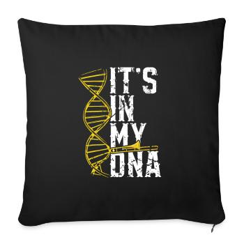Trombone - Sofa pillow with filling 45cm x 45cm - black - Front