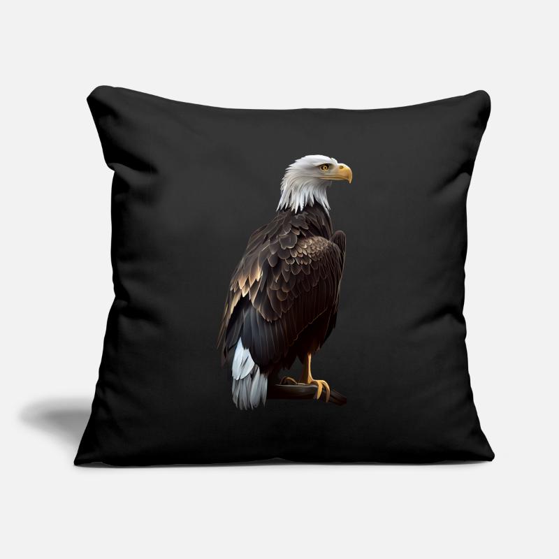 Conception polygonale cool avec un pygargue à tête blanche Coussin et housse de 45 x 45 cm