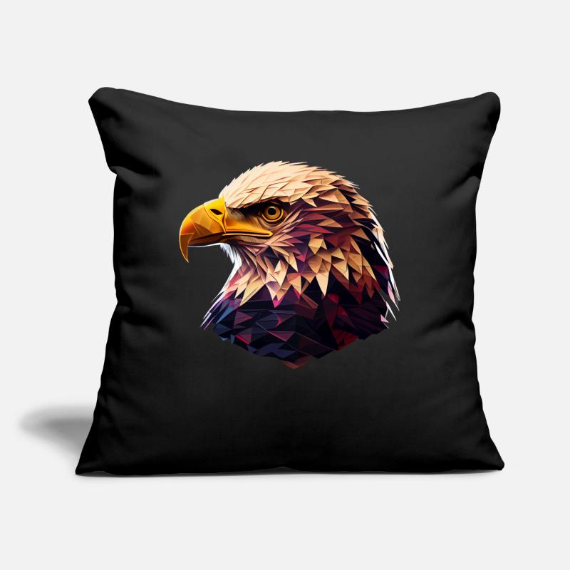 Conception polygonale cool avec un pygargue à tête blanche Coussin et housse de 45 x 45 cm