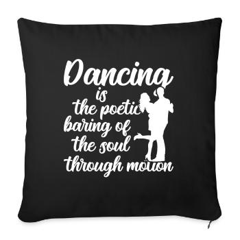 Ballroom - Sofa pillow with filling 45cm x 45cm - black - Front