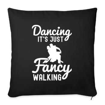 Ballroom - Sofa pillow with filling 45cm x 45cm - black - Front