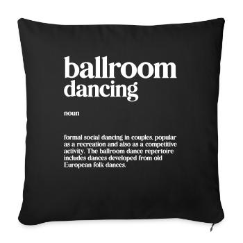 Ballroom - Sofa pillow with filling 45cm x 45cm - black - Front