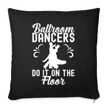 Ballroom - Sofa pillow with filling 45cm x 45cm - black - Front