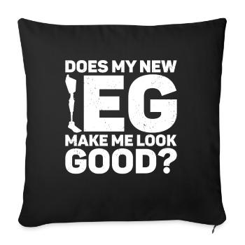 Amputation - Sofa pillow with filling 45cm x 45cm - black - Front