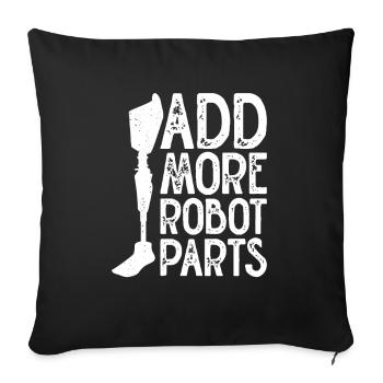 Amputation - Sofa pillow with filling 45cm x 45cm - black - Front