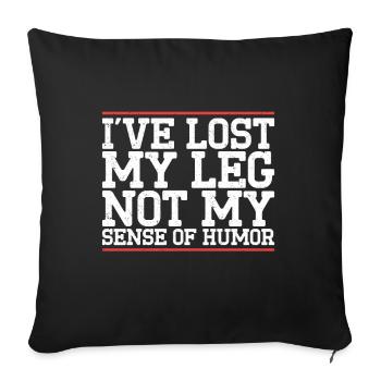 Amputation - Sofa pillow with filling 45cm x 45cm - black - Front