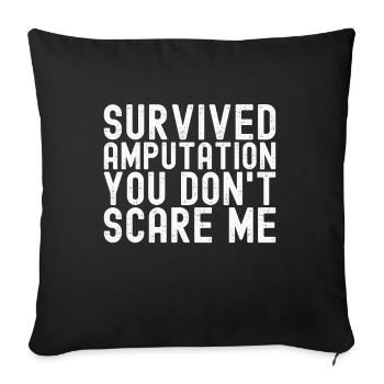 Amputation - Sofa pillow with filling 45cm x 45cm - black - Front