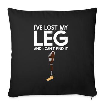 Amputation - Sofa pillow with filling 45cm x 45cm - black - Front