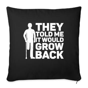 Amputation - Sofa pillow with filling 45cm x 45cm - black - Front