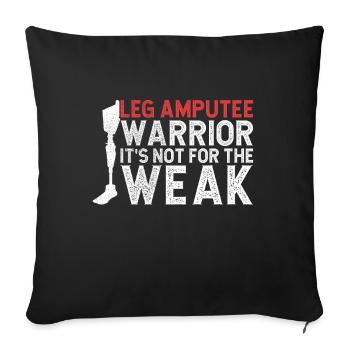 Amputation - Sofa pillow with filling 45cm x 45cm - black - Front