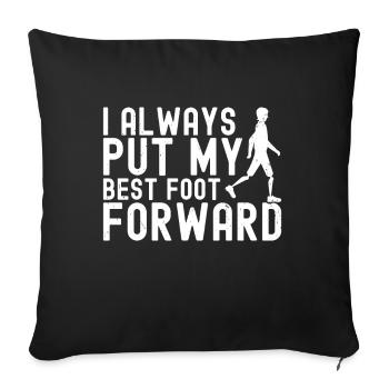 Amputation - Sofa pillow with filling 45cm x 45cm - black - Front