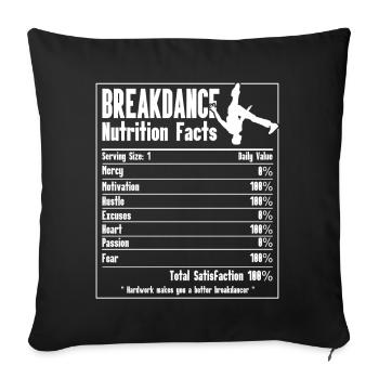 Break Dancing - Sofa pillow with filling 45cm x 45cm - black - Front