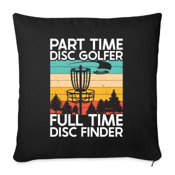 Disque de golf Frisbee - Coussin et housse de 45 x 45 cm - noir - Devant