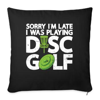 Golf Disc Frisbee - Sofa pillow with filling 45cm x 45cm - black - Front