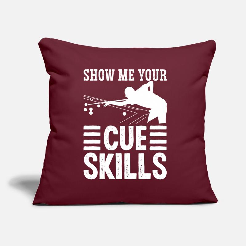 Snooker Montrez-moi vos compétences de queue de billard 8 boules Coussin et housse de 45 x 45 cm