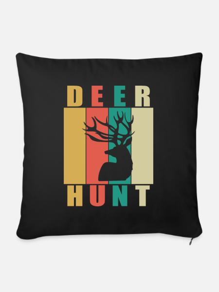 Deer Hunt - Sofakissen mit Füllung 45 x 45 cm - Schwarz