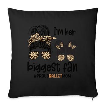 Ballet - Coussin et housse de 45 x 45 cm - noir - Devant