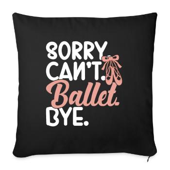 Ballet - Coussin et housse de 45 x 45 cm - noir - Devant