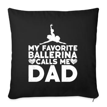 Ballet - Coussin et housse de 45 x 45 cm - noir - Devant