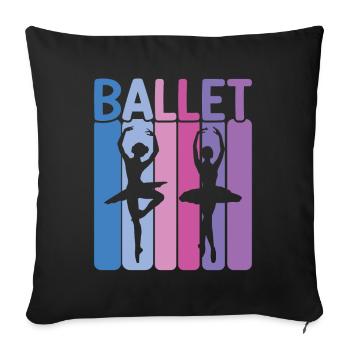 Ballet - Coussin et housse de 45 x 45 cm - noir - Devant