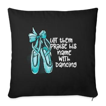 Ballet - Sofa pillow with filling 45cm x 45cm - black - Front