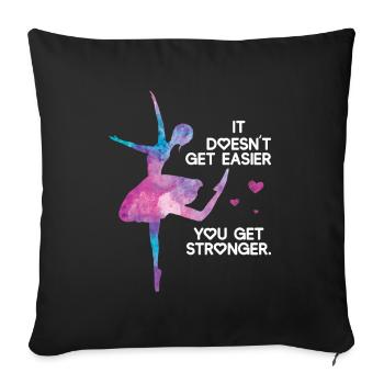 Ballet - Coussin et housse de 45 x 45 cm - noir - Devant