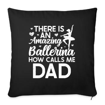 Ballet - Coussin et housse de 45 x 45 cm - noir - Devant