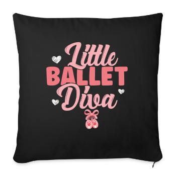 Ballet - Coussin et housse de 45 x 45 cm - noir - Devant