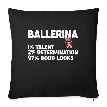 Ballet - Coussin et housse de 45 x 45 cm - noir - Devant