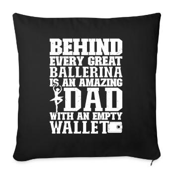 Ballet - Coussin et housse de 45 x 45 cm - noir - Devant