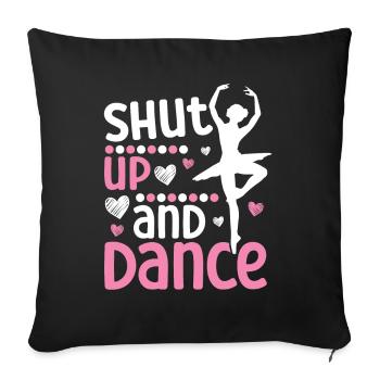 Ballet - Sofa pillow with filling 45cm x 45cm - black - Front