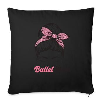 Ballet - Coussin et housse de 45 x 45 cm - noir - Devant